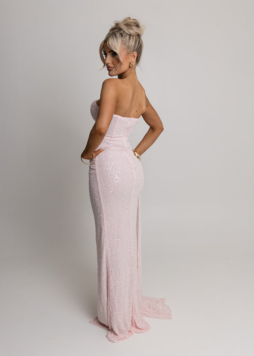 Beauty Treasure Strapless Gown - Pink