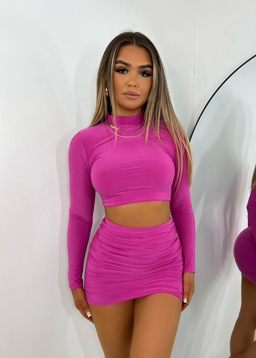 Pretty Problem Two Piece - Fuchsia