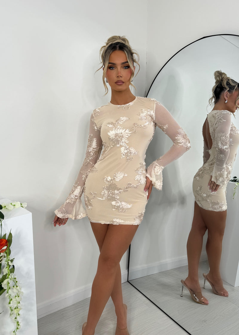 Love to Dream Long Sleeved Mini Dress - Ivory