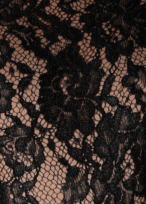 Flawlessly Lost Lace Backless Playsuit - Black