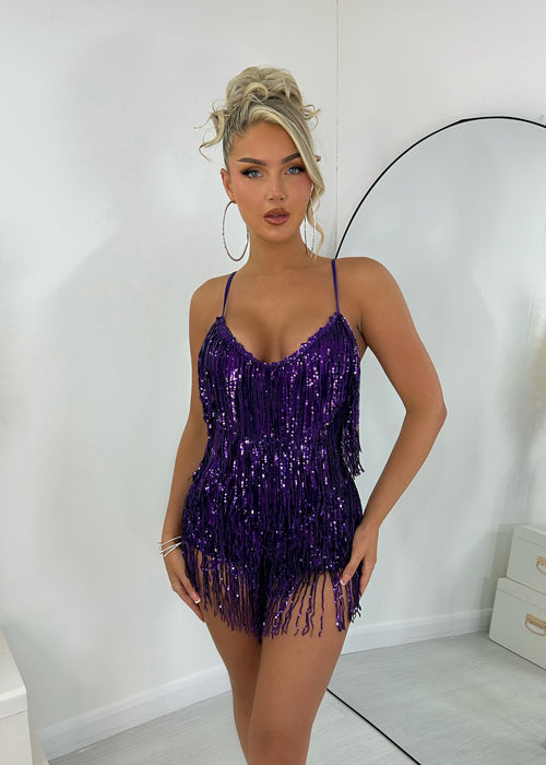 Shake It Off Playsuit - Purple