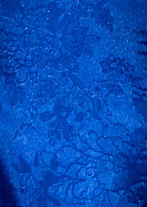 Lavishly Yours Jacquard-Minikleid – Kobaltblau