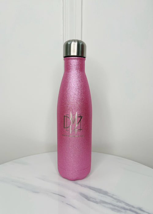 DMZ Glitter Thermos Water Bottle 500ml - Pink